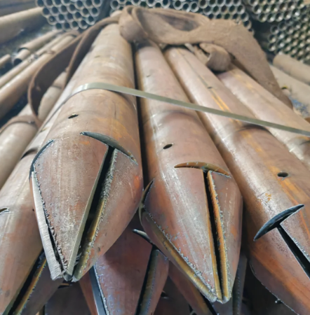 武汉出尖打孔加工无缝注浆钢花管注浆管厂家